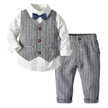 Boys Autumn Clothing Children's Suit Three-piece Set - Abuya-Kids