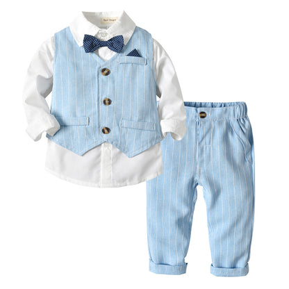 Boys Autumn Clothing Children's Suit Three-piece Set - Abuya-Kids