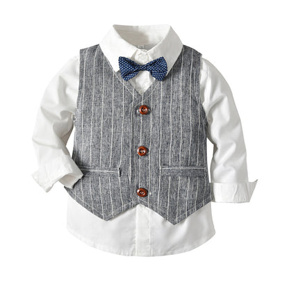 Boys' Autumn Three-Piece Clothing Set - Stylish & Comfortable