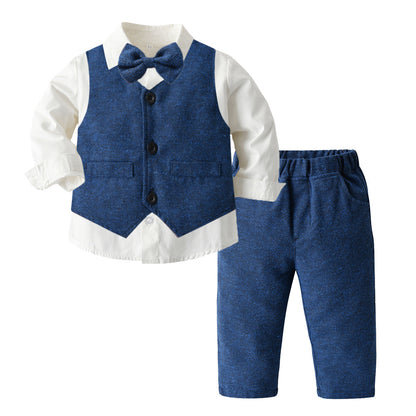 Boys Autumn Clothing Children's Suit Three-piece Set - Abuya-Kids